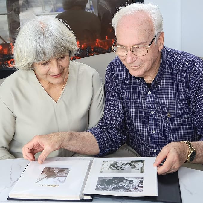 Vienrose Large Photo Album Self Adhesive for 4x6 8x10 10x12 Pictures Linen Scrapbook Album DIY 40 Blank Pages with A Metallic Pen | Linen Cover, Scrapbook, Fits 4X6 8X10 10X12 Pictures, Metallic Pen, Diy - Image 7