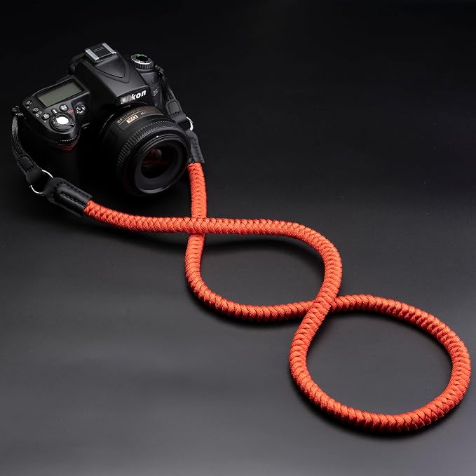 VKO Camera Strap,Quick Release Camera Shoulder Strap | Paracord Woven Portable Camera Neck Strap, for SLR DSLR Digital Mirrorless Camera(Red) - Image 6