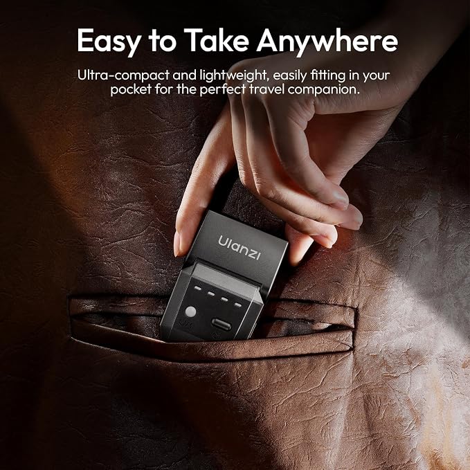 ULANZI SL03 Camera Mini Flash, Speedlite Video Light GN8 6500K for DSLR | For Sony/Canon/Fuji/Nikon, CRI 97, with Single-contact Universal Hot Shoe Mount, 90° Angle Adjustable, Typ-c Rechargeable - Image 8