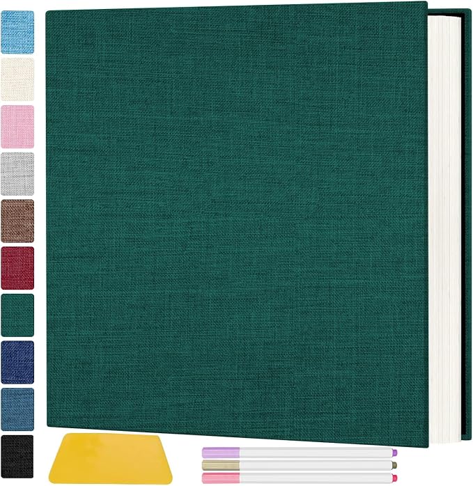 Zesthouse Photo Album Self Adhesive Pages, 60 Pages Magnetic Scrapbook Albums with Sticky Page, Photos Album Holds 8x10 & 5X7 & 4x6 & 6x8 & 3x5, Large Picture Book Ideal Gift for Family Wedding Baby by Zesthouse