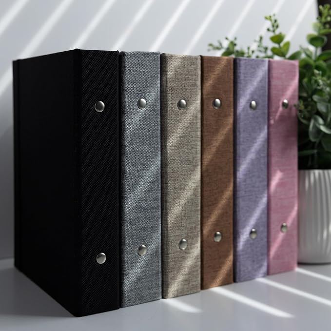 Photo Album For 2X6 Photo Booth Slip In Strips And 4X6 Pictures - 6 Ring Notebook Binder With 20 2 By 6 Sleeves - Fits 80 Photobooth Prints (ROSE PINK - LINEN HARDCOVER, 4X6) - Image 6
