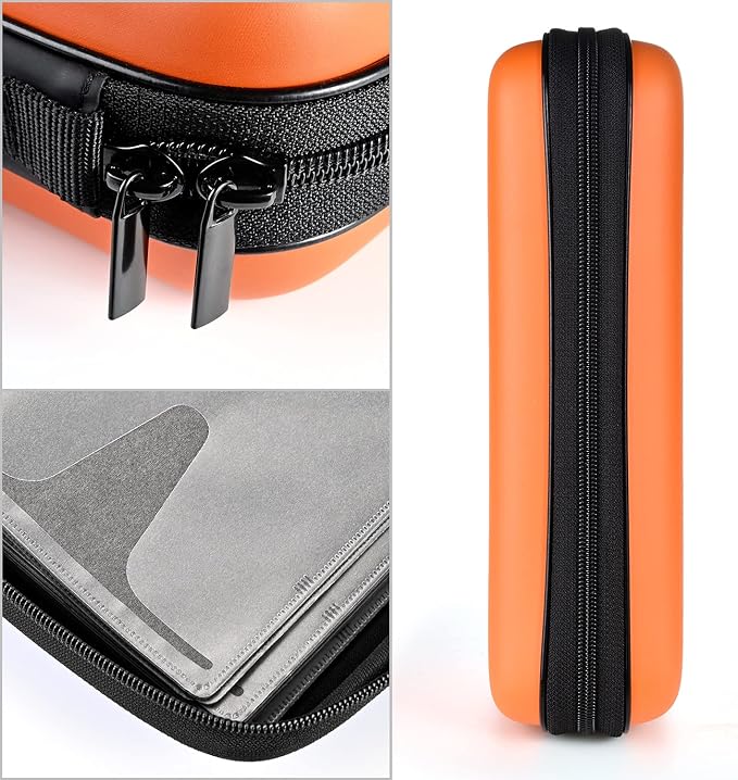 alavisxf xx CD Case, 96 Capacity Protective Zipper Disc Wallet for Car | EVA Shock-resistant, Double Zipper Closure, Portable Handle, DVD Storage Organizer, Anti-Slip Sleeves, for Home Office Travel - Image 3