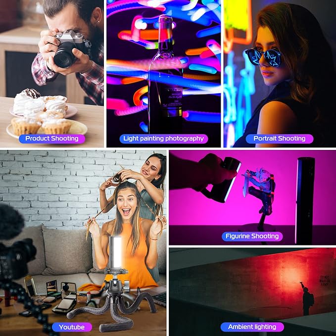ULANZI RGB Light Wand, 360° Full Color Magnetic Mini Light Stick for Video Photography, 2500-9000K 2000mAh Rechargeable Handheld LED Light Tube for Painting Vlog TikTok YouTube - Image 6