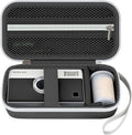 Film Camera Case for Kodak EKTAR H35 H35N Half Frame Film Camera | Camera and 35mm Film Rolls Storage, Mesh Pocket for Small Accessories, Travel and Home Organization; Slim, Black, Case Only by Grapsa