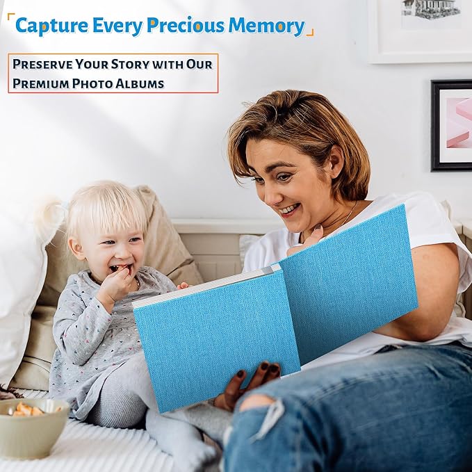 Artfeel Photo Album Self Adhesive Scrapbook,120 Pages Large Photo Book for 4x6,5x7,8x10 Pictures,DIY Album for Baby Wedding Family Travel Birthday,with Metallic Pen and Scraper - Image 6