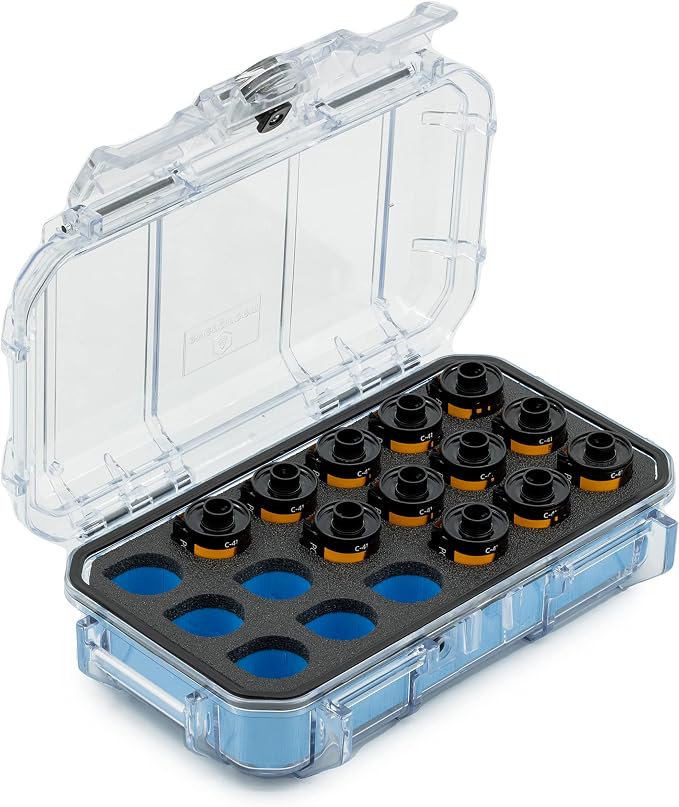 Evergreen 35mm Film Storage Case | Holds 18 Rolls | Preserve and Protect Your Film | Waterproof, Crushproof, & Freezer-Safe (Film Not Included) (Clear) by EvergreenCases