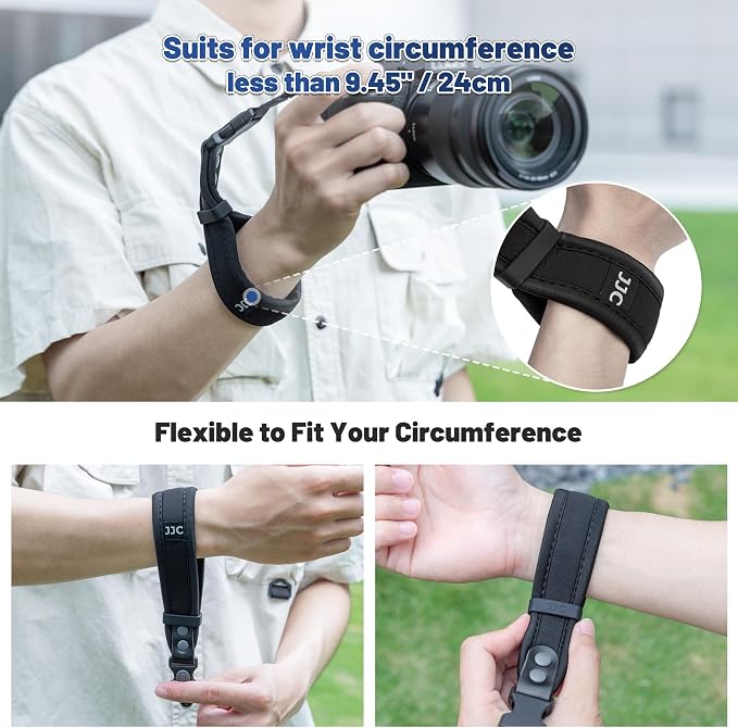 JJC Updated Soft Camera Hand Strap Wrist Strap for Canon EOS R RP R5 R6 R10 | for R6 Mark II III M6 M50 Mark II M200 Sony A7V A7IV A7III A7II A7R VI V A7RIV III A7S III & More Mirrorless DSLR Cameras - Image 2