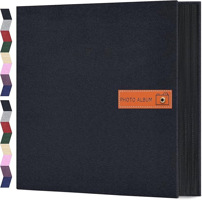 Popotop 4x6 Photo Album 600 Pictures, Linen Hardcover, Reinforced Spine | Large 600-Photo Capacity, Acid-Free PP Slip-In Pockets, 3 Landscape and 2 Portrait Photos per Page, No Memo Space by Popotop