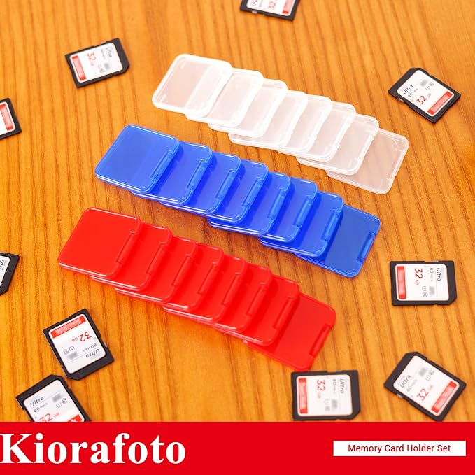 24PCS Multi-Color Clear Plastic SD Card Case Holder(NOT Include Any Cards) | with Labels,Transparent,Standard Memory Card Case Box Storage Organizer,for 24 SD SDXC SDHC Cards - Image 8