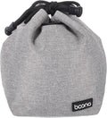 PATIKIL Soft Drawstring Lens Case, Lens Pouch Bag with Cotton Pad 3.94" x 3.94" Thick Fleece Cloth Camera Lens Bag for SLR Lens Water Cups, Grey by PATIKIL