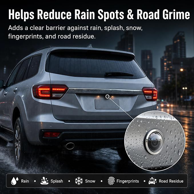 2Pcs Car Camera Lens Protector, Clear Backup Camera Cover and Lens Guard | For compatible front, rear, side and 360-degree cameras; helps shield exposed lenses from rain spots, dust, grit and scrapes - Image 8