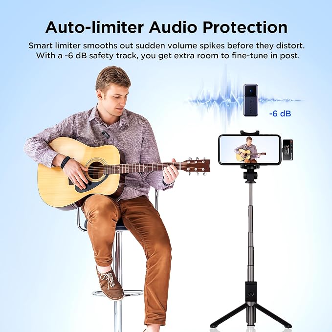 Saramonic Air Wireless Microphone for iPhone/Camera/Android/PC, 48kHz/24-bit,120dB Max SPL, 300m Range, Noise Cancelling, 30h Use for Filmmaking and Content Creation (USB Type-C Version) - Image 2