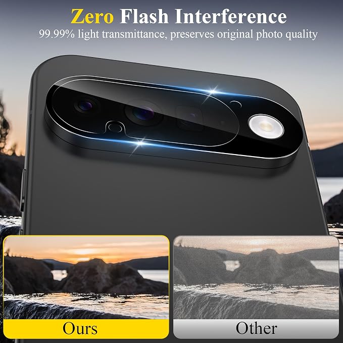 4 Pack Camera Lens Screen Protector Compatible with Google Pixel 11 Pro | 9H Tempered Glass Camera Lens Cover, Case Friendly, High Definition, Scratch-Resistant(Not for Pixel 11/11 Pro XL) - Image 7