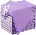 Puomue 12 Pack Microfiber Glass Cleaning Cloth, 10.8 Inch x 13.8 Inch, Lint Free Quickly Clean Windows, Mirrors, Glasses, Phone Screens, Camera Lenses, Purple by Puomue
