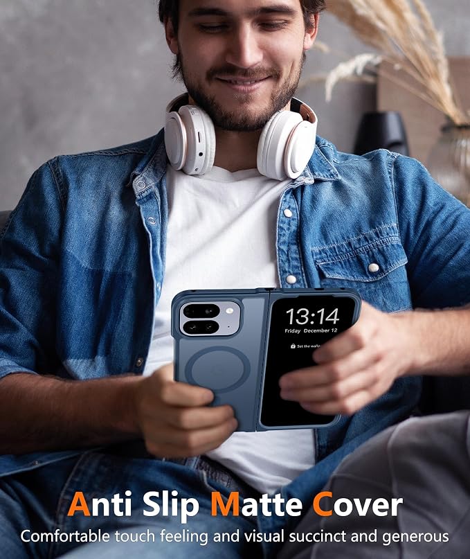 FNTCASE for Google Pixel 10 Pro Fold Case, Fit for Magsafe, Translucent | Matte Back, Strong Magnetic Charging, Slim, Tough, 14FT Military Grade Drop-proof, Anti Slip, Anti Fingerprint, Blue - Image 8