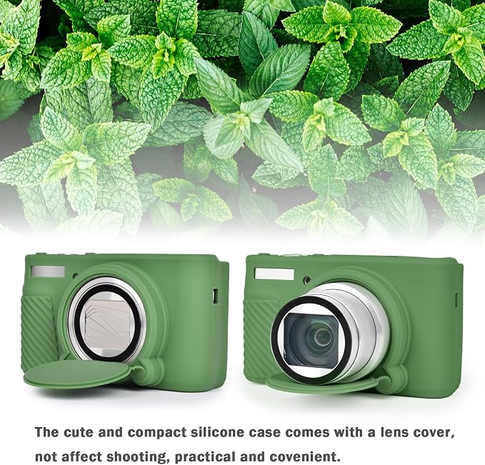 MUZIRI KINOKOO Case for Canon Powershot SX740/SX730 HS Digital Camera - Soft Protective Cover SX740 SX730 HS Camera Silicone Sleeve with Removable Lens Cover - Anti-Slip & Anti-Scratch - Green - Image 9