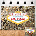 Welcome to Las Vegas Photo Background Fabulous Casino Poker Movie Themed Photography Backdrops 5x3ft Vintage Costume Dress-up Birthday Prom Ceremony Baby Shower Banner Supplies Props Vinyl by Fanghui