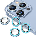 AGVEE 3+3 6 Pack for iPhone 13 Pro & Max Camera Lens Protector Cover | Individual Bling Diamond & Bling Glitter Sparkle Cute Gem Metal Ring, 9H Tempered HD Glass by AGVEE