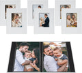 Small 4x6 Photo Album 24 Pockets Linen Cover White 6 Pack | Linen Cover, Front Window, Portable Mini Picture Book, Travel Wedding Memories by Remowith