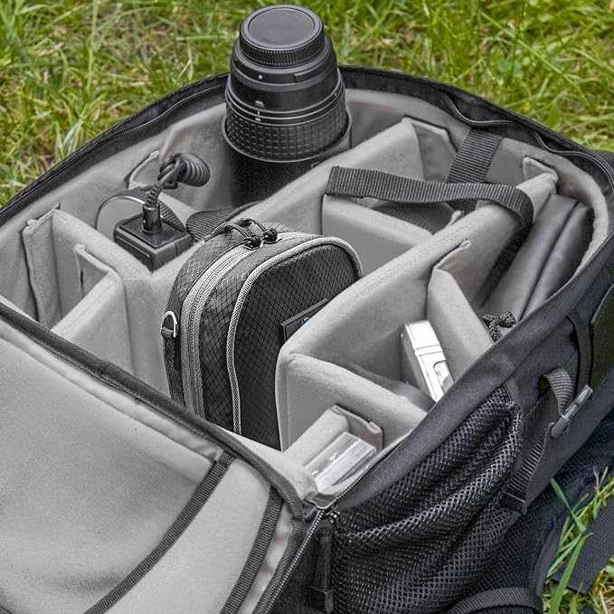 Lightdow Camera Filter Bag - Detachable 8-Slot Lens Carry Case with Belt Loop Pouch - Water-Resistant & Dustproof Design for 37mm-95mm Filters - Image 6