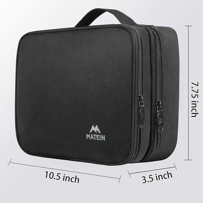 MATEIN Electronics Organizer Travel Case, Cable Organizer Bag, Black | Water Resistant, Gifts for Men, Storage Bag for Camera Accessories, for Travel Essentials, Phone, Cord & Tablet - Image 8