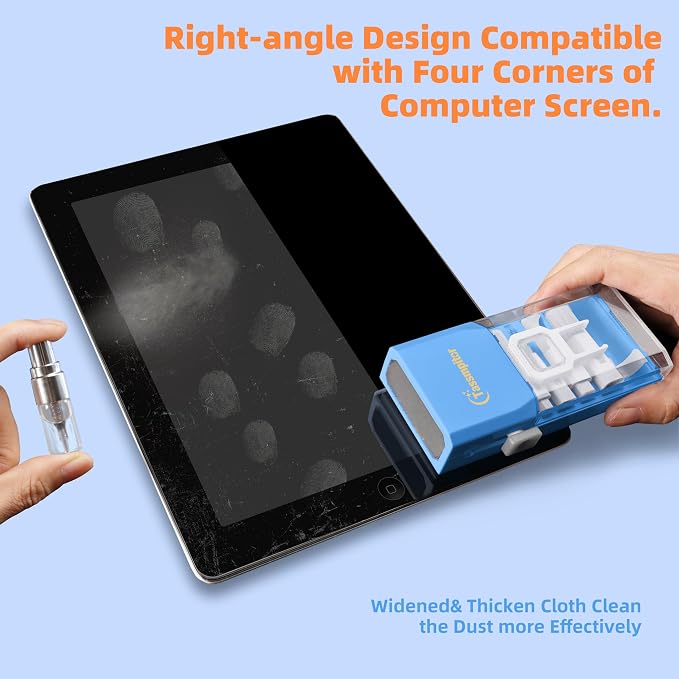 Keyboard Cleaning Kit, All-in-One Laptop & Computer Screen Cleaner, SkyBlue | Multi-function Electronic Cleaner, Soft Bristle Brush, Computer Screen-safe Spray, Compact, for MacBook, iPad, iPhone, earbud - Image 8
