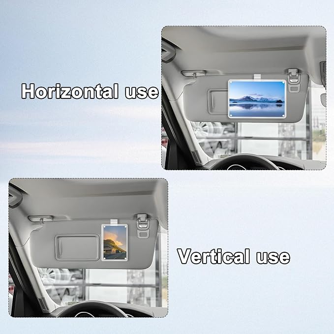 2Pcs Car Sun Visor Photo Folder, Meaningful Car Accessories for Women Acrylic Magnetic Visor Photo Clip for 3" & 4" Photos, Holiday Gifts Suitable for Gifting to Family & Friends - Image 5