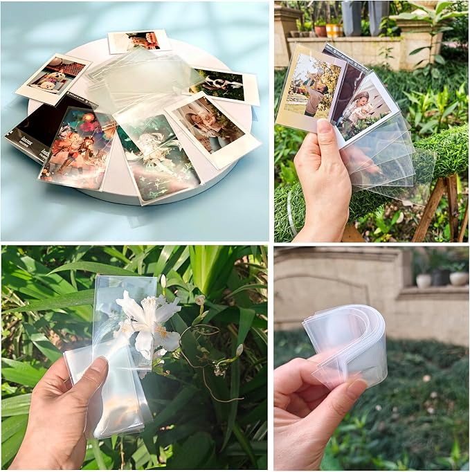 Kpop Card Sleeves, 58x88mm Photo Protector for Polaroid Instax Mini | 100PCS Clear Polypropylene, PVC-Free, Acid-Free Card Shield, 200 Micron/0.2mm Thick, 2.28x3.46in Snug Fit Photo Sheet Pocket - Image 7
