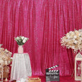 Poise3EHome 8FT x 10FT Sequin Photography Backdrop Curtain for Party Decoration, Hot Pink by Poise3EHome
