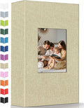 Artfeel Photo Album 4x6 with 300 Pockets,Slip-in Picture Albums,Linen Cover Memory Book with Front Window,White Page Vertical Photo Book for Wedding,Family,Anniversare,Baby,Vacation by Artfeel