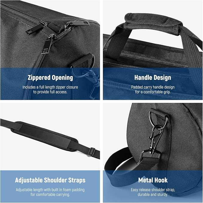 NEEWER 47"/1.2m Tripod Carrying Case, Heavy Duty Waterproof Nylon Bag with Handles & Shoulder Straps, Compact Case with Full Length Zippered Closure, External Pocket for Light Stand/Boom Stand/Tripod - Image 6