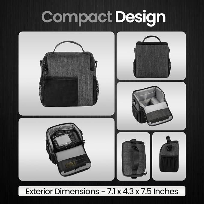 Tamrac Tradewind 3.6 Camera Bag for Photographers, Camera Case for Photography Accessories, Compact Camera Shoulder Bag for DSLR and Mirrorless Cameras, Crossbody Camera Bag for Women Men – Dark Grey - Image 7