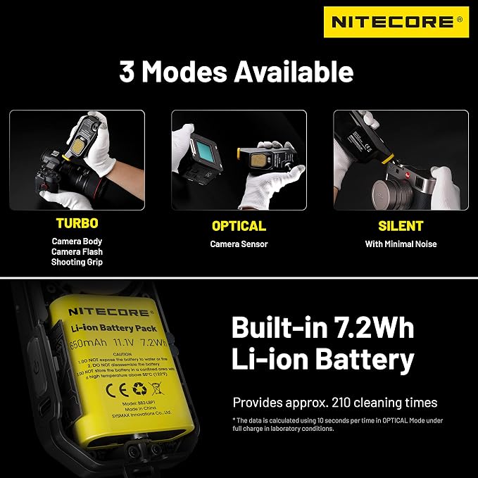 NITECORE BB2 Electronic Photography Air Blower Camera Cleaning Kit with NITECORE Tag - Image 6