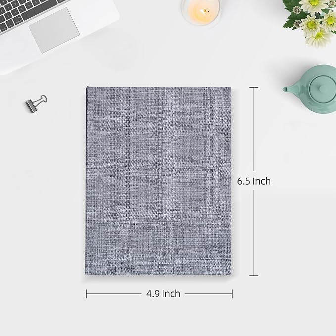 Mublalbum 2 Pack Small 4x6 Photo Album, 52 Pockets, Linen Cover,Gray | Linen Cover, Portable Mini Picture Book, Holds 52 Vertical Pockets for Artwork Postcards, Picture Storage - Image 2