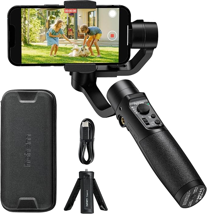 hohem iSteady Mobile Plus Phone Gimbal with Ultra-Wide-Angle Mode | iSteady 7.0 Anti-Shake, 600° Inception Rotation, 13H Battery, Hohem Joy App, Power Bank Function, Ultra-Wide-Angle Mode by Hohem
