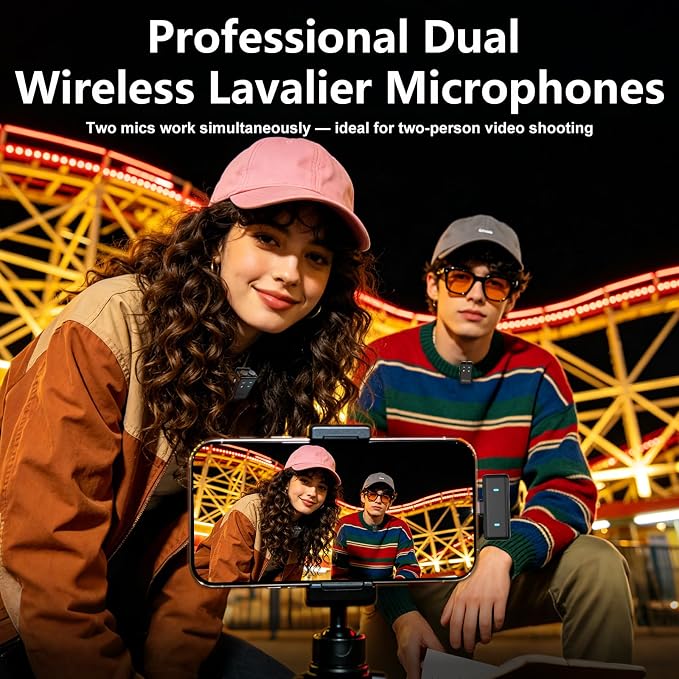 Wireless Lavalier Microphone for iPhone & Android with Charging Case | Mini Noise Reduction Microphone, Plug and Play for Video Recording, Vlogging, YouTube, Interview, Live Streaming - Image 4