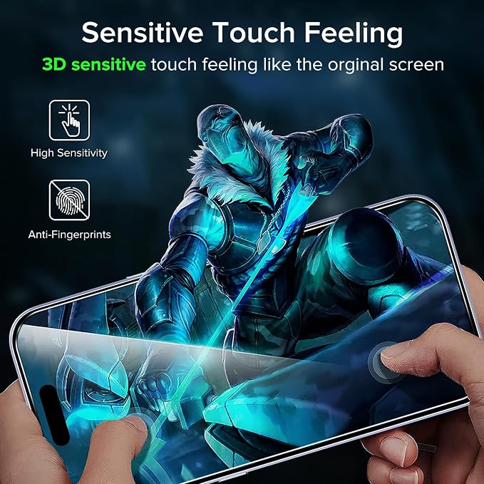 ivoler Screen Protector for Google Pixel 9a Tempered Glass 2-Pack | with [Easy Installation Frame], Anti-Scratch Case Friendly Clear HD Film for Pixel 9a 6.3 inch - Image 7