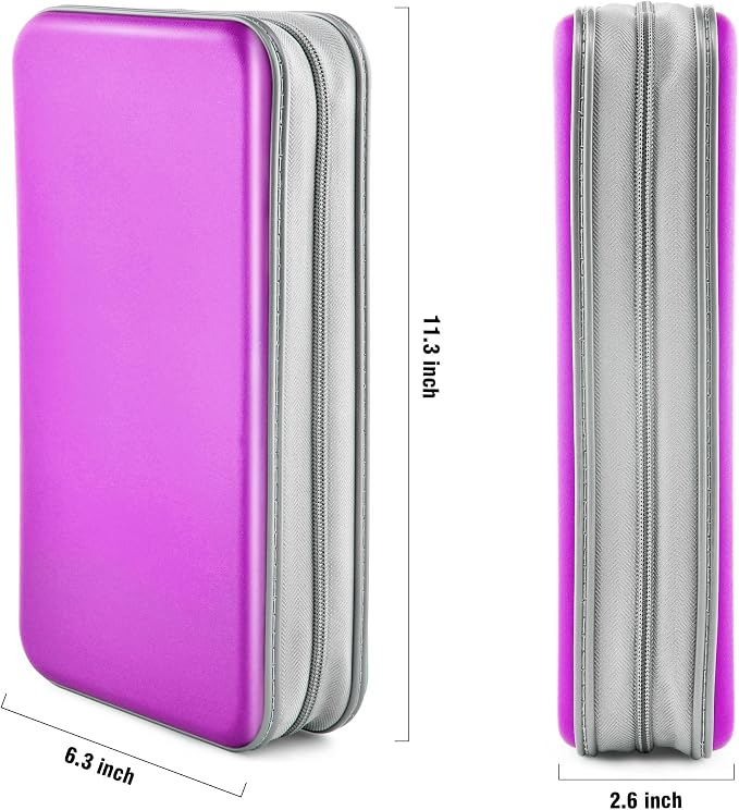 96‑Capacity Hard Plastic CD/DVD Binder for Car, Home & Travel | Zipper‑DVD Organizer, Scratch‑Resistant Sleeves Shield Discs From Dust & Damp; Stores Music, Video, Gaming & Blu‑ray Discs - Image 6