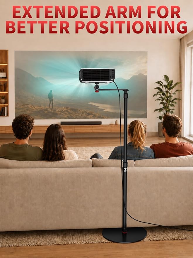 IFOOTAGE Cobra RB-A400-PE Professional Projector Stand, Heavy Duty Aluminium Tripod Stand with Adjustable Ball Head, 90° Tilt Angle, Weighted Base for Projector, DSLR, LED Light (79") - Image 4