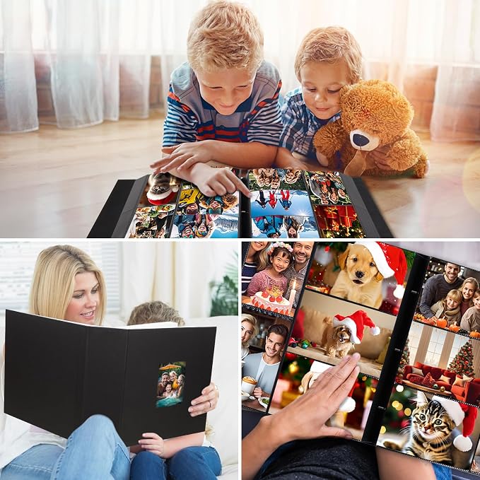 Extra Large Capacity 4x6 Photo Album, Holds 1000 Photos, Black | Linen Hardcover, Horizontal & Vertical 4x6 Pockets, Removable Acid-Free Pages, Front Display Window, Family, Wedding & Travel - Image 8