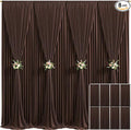 8 Panels Brown Backdrop Curtain for Parties Wedding Wrinkle Free Brown Photo Curtains Backdrop Drapes Fabric Decoration for Birthday Party Baby Shower 40ft(W) x 10ft(H) by Tao-GePartyDecorations