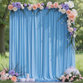 Blue Backdrop Curtain for Wedding Parties Backdrop Drapes 10x8FT | Wrinkle Free Polyester Curtain Backdrop Draping Fabric for Backdrop Photoshoot Birthday Party Background,2 Panel 5x8FT by Wokceer
