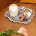 CCINPPY Ceramic Cloud Jewelry Tray Trinket Dish Key Bowl Nightstand Decor | Decorative Small Desk Tray Jewelry Plate Key Holder Bowl Cute Bedroom Room Decor Aesthetic, Gift for Women, Silver Large by CCINPPYJEWELRYACCESSORIES