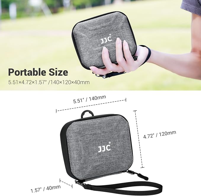 JJC Hard Lens Filter Pouch Case for 4 Circular ND UV CPL Filter up to 95mm | Filter Wallet Holds up to 4 Filters, Water-Resistant EVA Exterior, Zipper Closure & Belt Loop Design, Includes Wrist Lanyard - Image 6