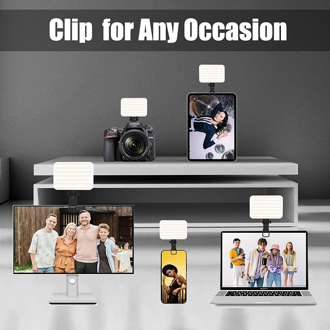 Selfie Light - BANSINE USB-Rechargeable LED Phone Light - Portable Photo Light with 97+ CRI, Up to 6500K Color Temperature for Selfie, Zoom Conference, Video, Makeup and Live Stream - Image 8