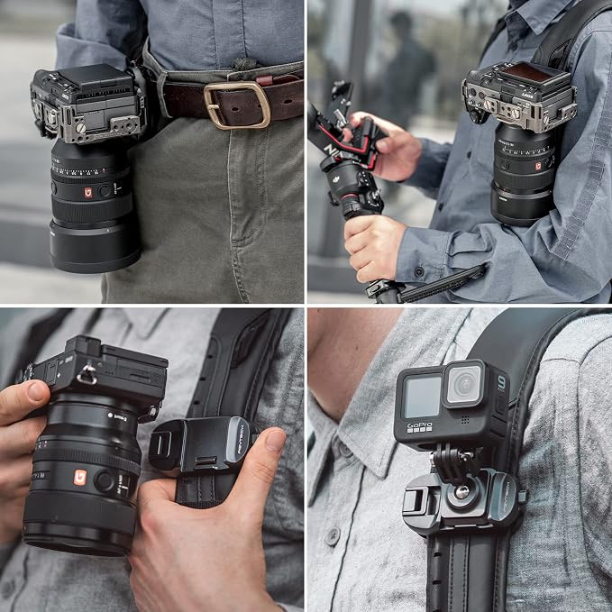 PGYTECH Beetle Camera Clip with Plate Quick Release System Backpack Clip | Max Load 66 lb Aluminum Clip for Sony, Nikon, Fuji, DSLR Action Camera Backpack Cameras Strap Mount (for Camera) - Image 6
