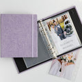Photo Album For 2X6 Photo Booth Slip In Strips And 4X6 Pictures - 6 Ring Notebook Binder With 20 2 By 6 Sleeves - Fits 80 Photobooth Prints (PURPLE LAVENDER - LINEN HARDCOVER, 4X6) by SMILEWAVE