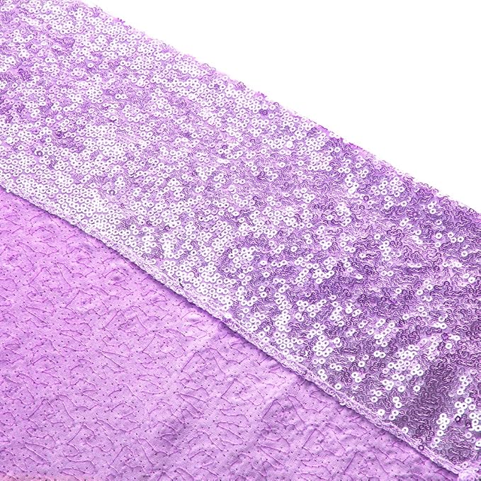 SquarePie 8x8ft Lavender Sequin Backdrop, High Density Non-Transparent Glitter Curtain for Photography, Birthday, Wedding Party Decorations, Thick Solid Background with 4" Rod Pocket, 1 Panel - Image 9