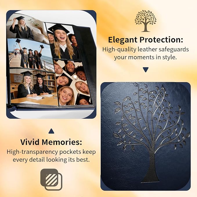 Photo Album 4x6 600 Pockets Slip In Extra Large Capacity | PU Leather Cover Picture Album Holds Horizontal & Vertical Photos for Family Wedding Baby Anniversary Christmas Gift - Image 4