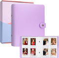 Veicevol 320-Pockets Album for Instax Mini & Polaroid 2x3 in Photos, Purple | Designed for Fujifilm Instax Mini and Polaroid 2x3 Photos, PU Leather Cover with Snap Closure Holds Up to 320 Photos Securely by VEICEVOL